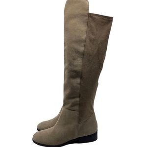 Lucky Brand Boot Calypso Tall Camel Brown Suede Knee High Boho Casual Size 8
